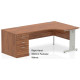 Rayleigh Right Hand Cable Managed Desk and Pedestal Set